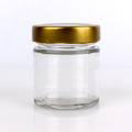 wholesale 120ml 4oz storage glass jam honey pickles jar with metal screw top lid